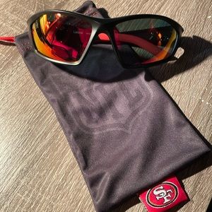 San Francisco 49ers Sunglasses Red Mirror with grey lenses